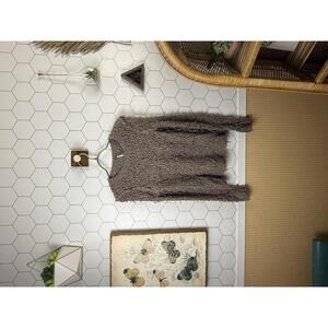 Free People Taupe September Song Shaggy Wool Blend Pullover Sweater - Size - XS